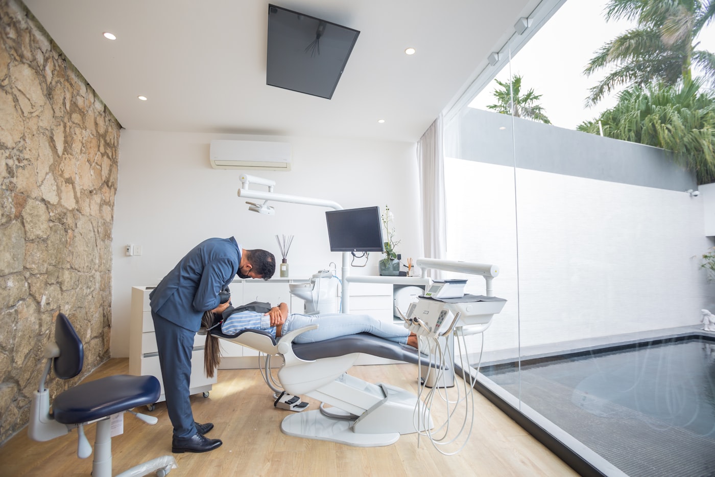 A clean, modern dental treatment room